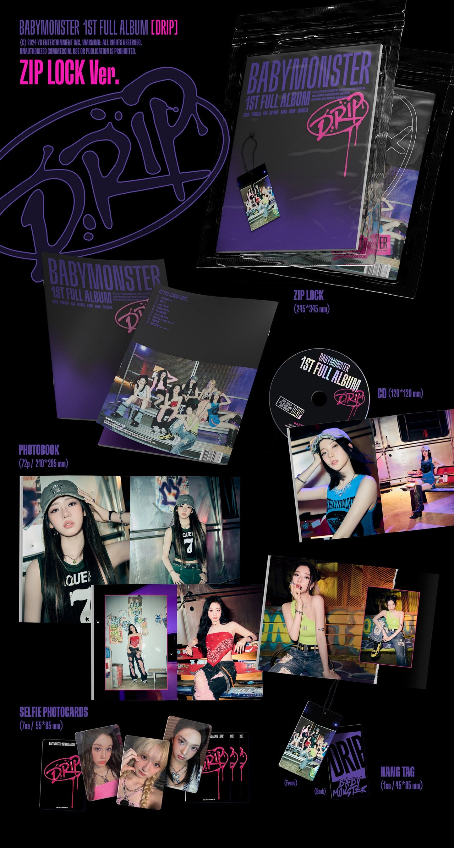 BabyMonster – 1st Full Album "Drip" [ZIP LOCK Ver.]