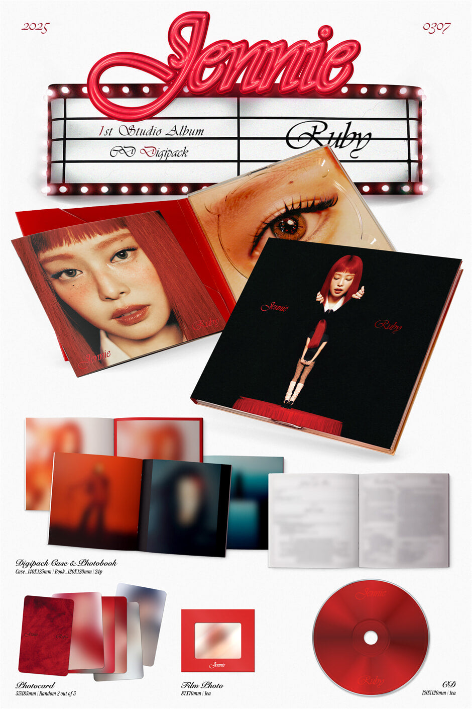Jennie – The 1st Studio Album "Ruby" [CD Digipack Ver.]